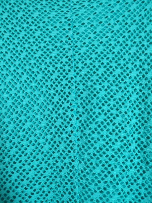 Top Verde Água Mangas Borboleta