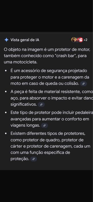 Barra de protecao para mota