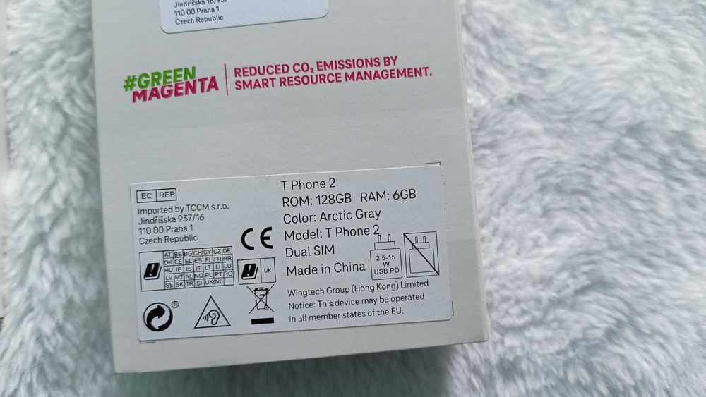 T Phone 2 5G Grey(Szary) 6GB 128GB+ Ładowarka +Słuchawki Bezprzewodowe