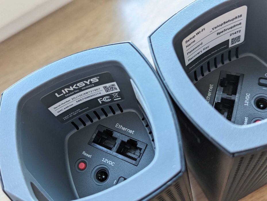 2 роутера Linksys Velop WHW03 Mesh CISCO 3 диап. WiFi гиг USA гарантия