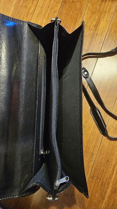 Nowa skórzana teczka aktówka na dokumenty