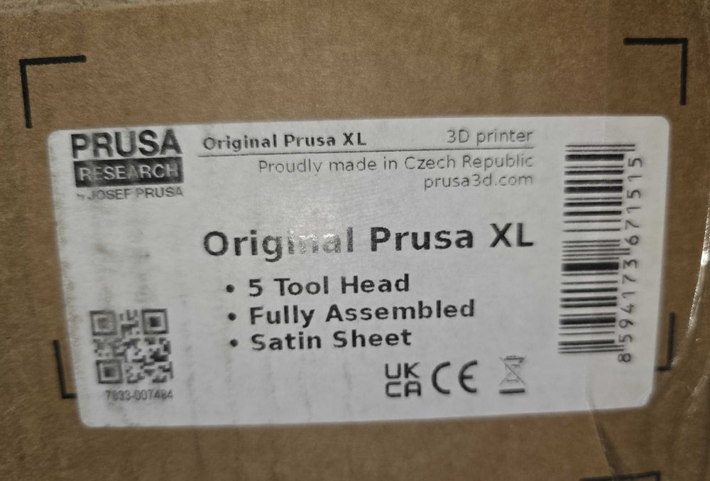 Original Prusa XL - drukarka 3D - 5 głowic - fabrycznie złożona
