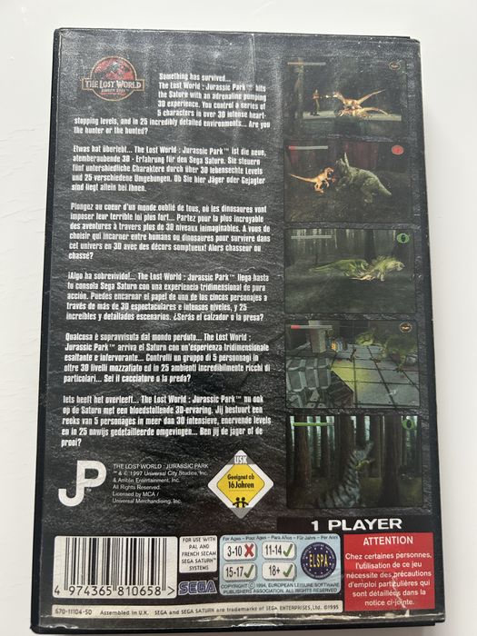 The Lost World: Jurassic Park – SEGA Saturn