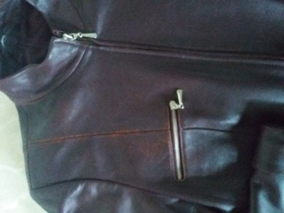 Куртка-жакет кожаная женская