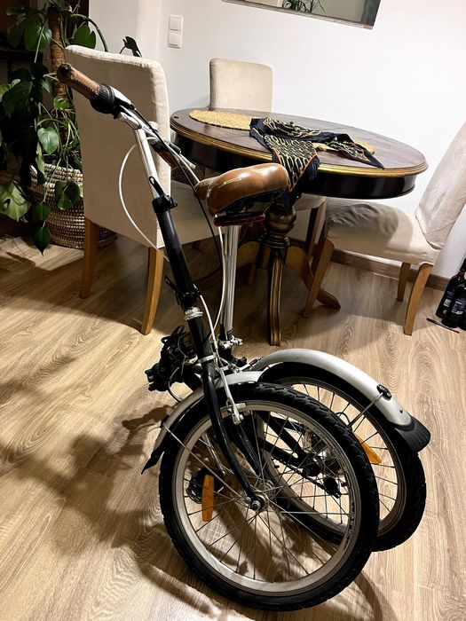 Bicicleta dobrável Via Veneto | Design italiano vintage | Pele