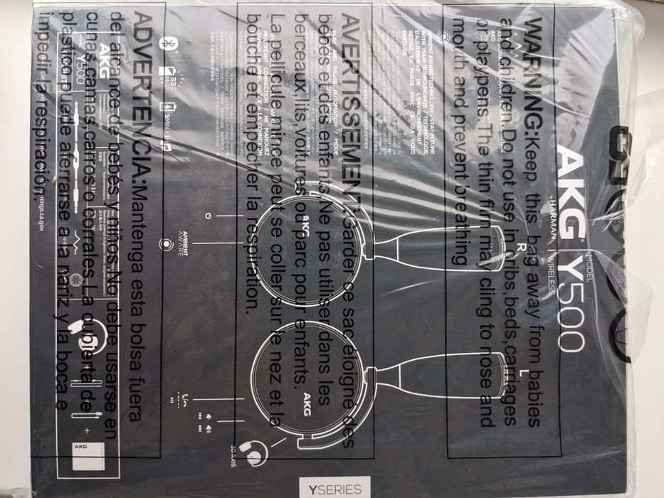 Безпровідні наушники с микрофоном AKG Y500 Black