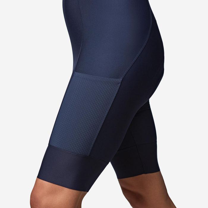 Calções Justos com Alças Ciclismo Homem Endurance Azul
