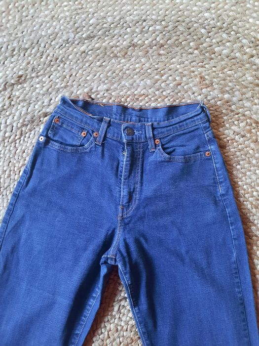 Spodnie jeansy Levis 584 wysoki stan, dzwony 28x32