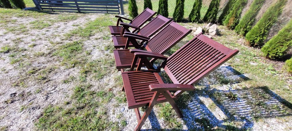 Krzesła ogrodowe drewniane