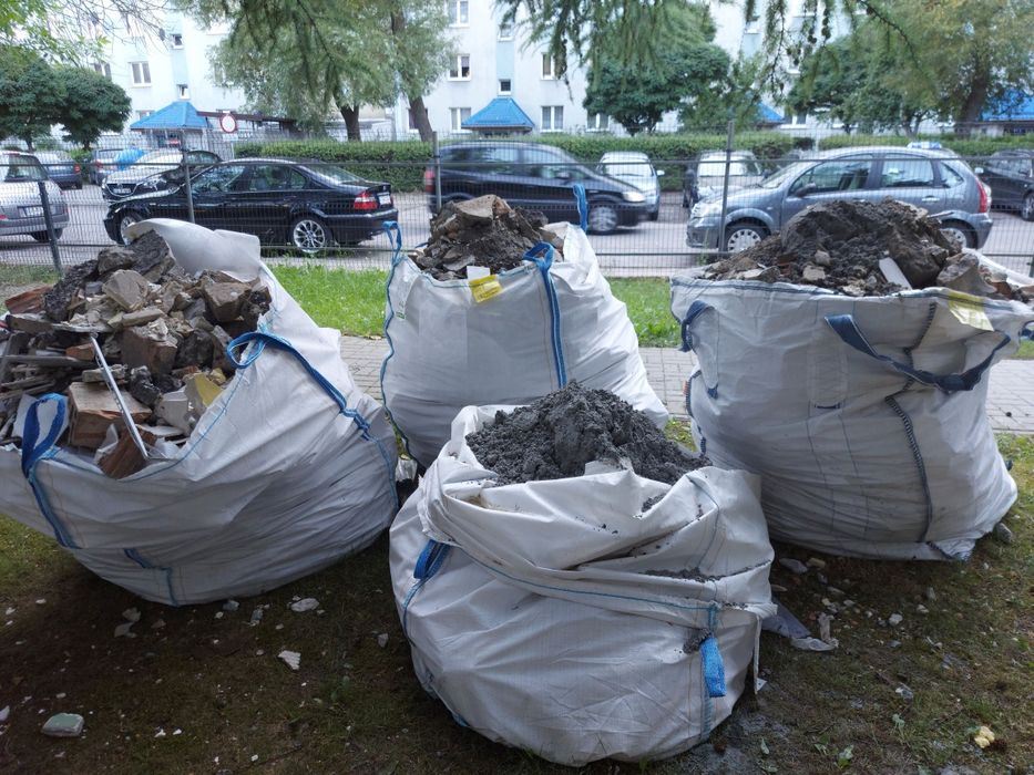 Worki bigbag na gruz wywóz gruzu big bag kontenery kontener śmieci