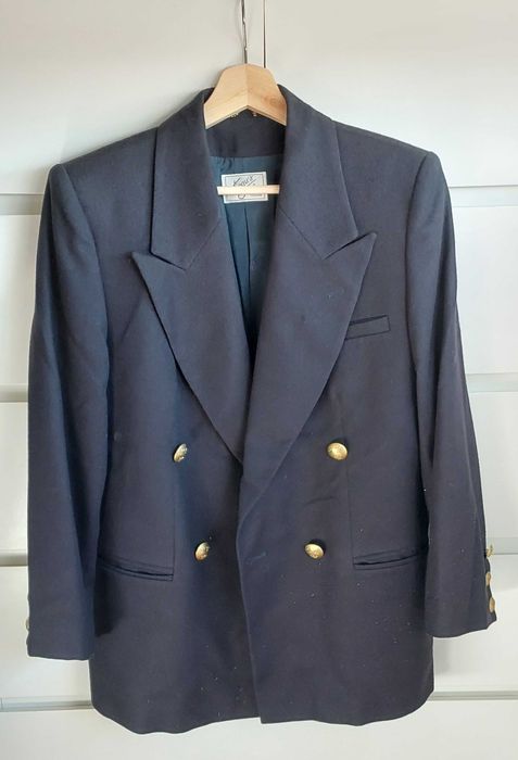Blazer em lã, azul marinho, da Tiagu's, 38