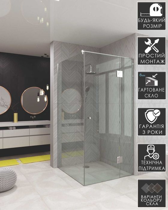 Душові двері. Перегородки в душову.