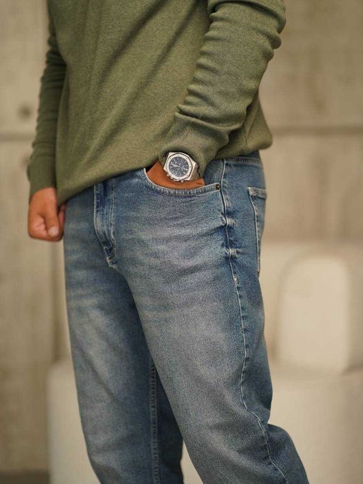 Чоловічі джинси. Сині класичні, мом, бойфренди