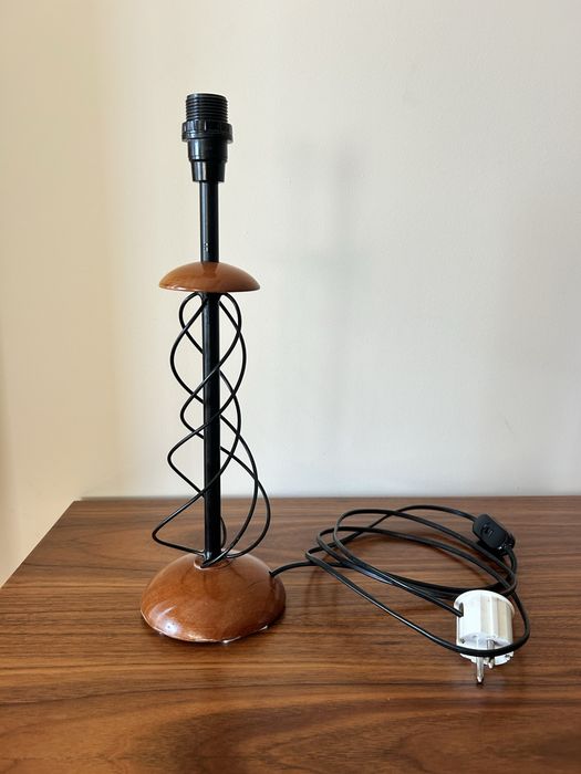 Wood and Metal Table Lamp