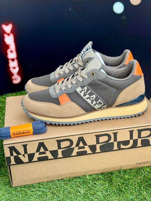 Buty sneakersy sportowe Napapijri retro khaki szare męskie rozmiar 41