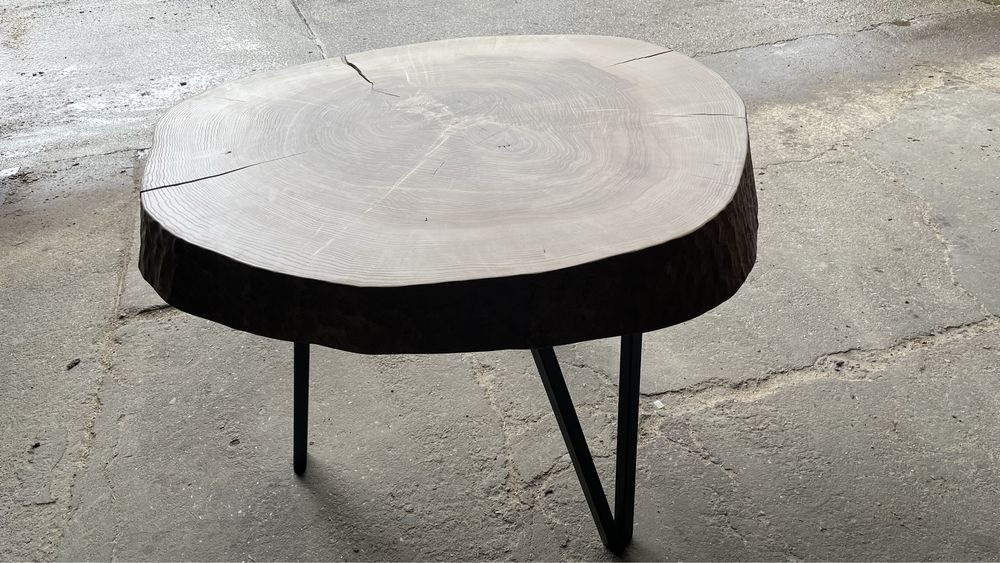 Stół okrągly, monolit jesionowy 120 cm