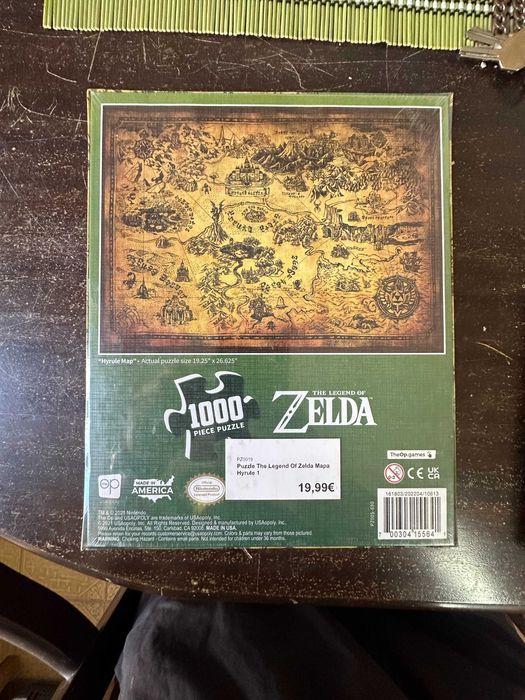 Usaopoly Mapa Hyrule 1000 Peças Zelda Quebra-cabeça Verde