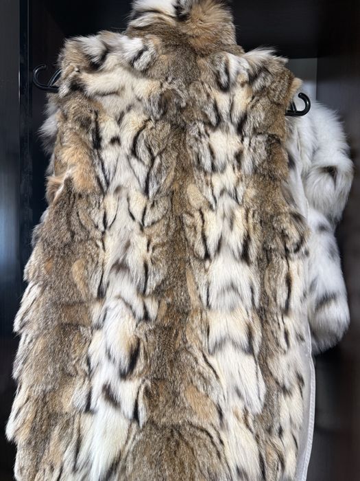 Шуба из рыси жилет из рыси