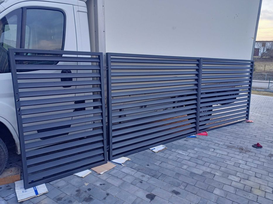 Brama dwuskrzydłowa palisadowa