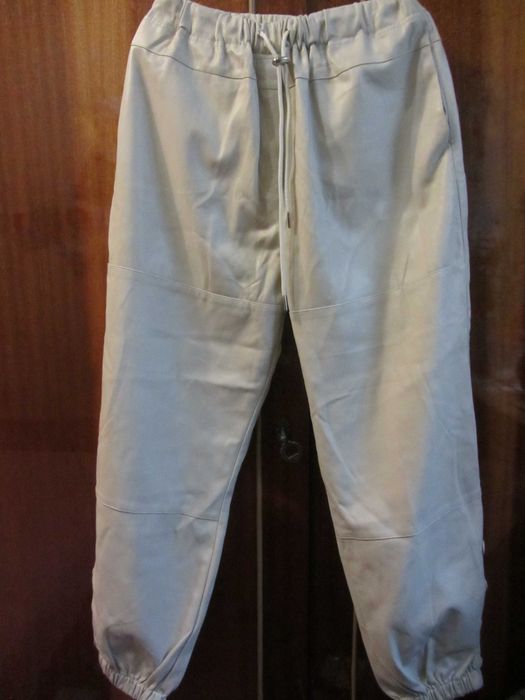 Штаны кожзам бежевые