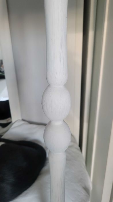 Lampa podłogowa vintage biała, stojąca prl