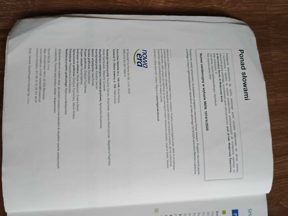 podręcznik Ponad Słowami zakres podstawowy i rozszerzony 3