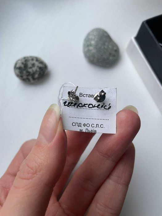 Срібні сережки-метелики