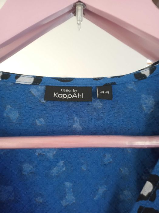 Bluzka kopertowa XL 42 KappAhl panterka wiązana szeroki rękaw krótki