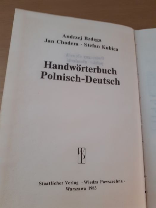 Slownik polsko niemiecki 1983rok