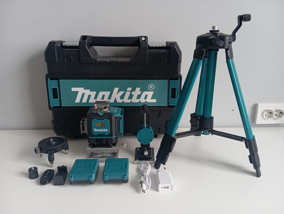 Новинка 2026! 2 АКБ. Makita 4D лазерний рівень. Кейс. Лазерный уровень