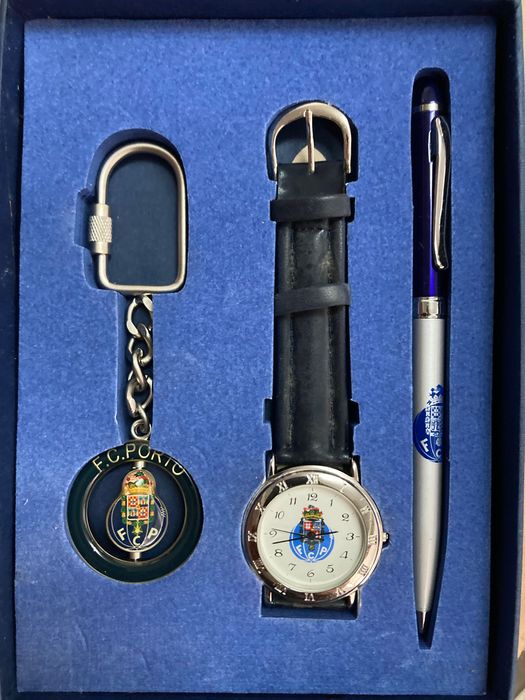 Conjunto de Relógio, Esferográfica e Porta Chaves FC Porto - Oficial