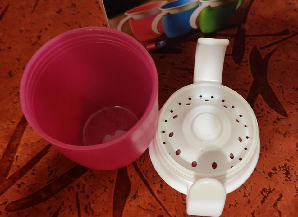 Чашка непроливайка дитяча 360 220мл Рожева