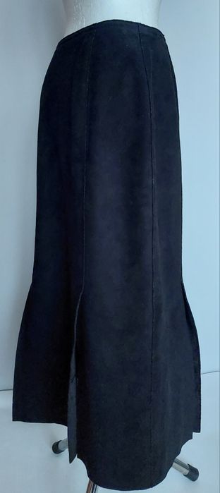 Spódnica eko zamsz pluszowa długa zimowa 38/M/10 Harve Benard czarna M