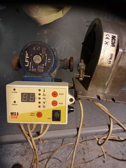 Sterownik do kotła, dmuchawa, pompa wody