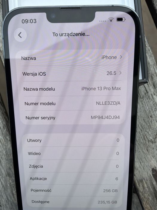 NOWY iPhone 13 Pro Max 256 GB, niebieski