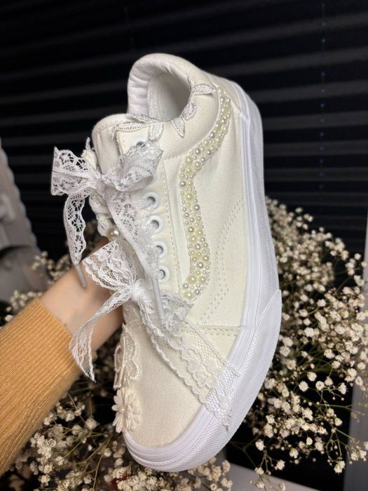 Cutom butów Vans Old Skool ślubne komunijne
