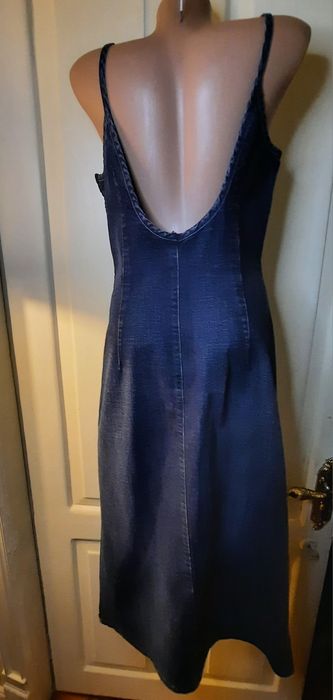 Женский джинсовый сарафан.  Сислей Италия