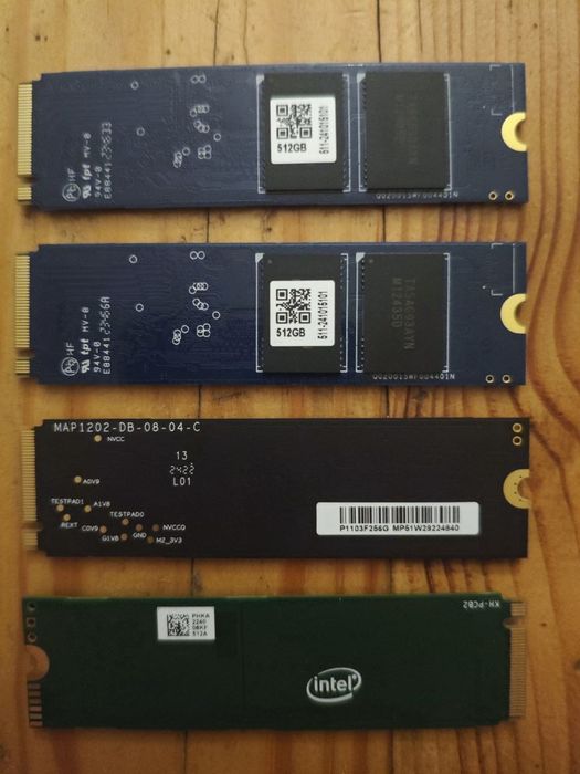 Nvme m2 ssd 512 256 apacer intel 2280
