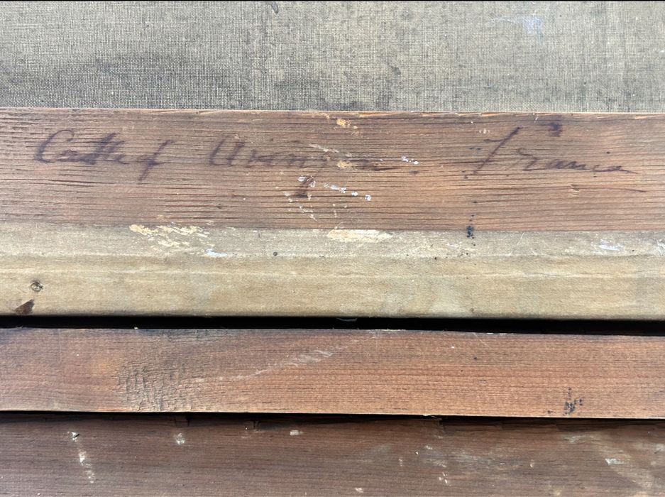 Stary Obraz Olejny 1850 r Malarstwo Francja, Duży Obraz