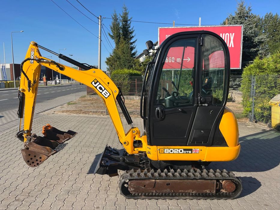 JCB 8020 CTS  Minikoparka, rozsuwane podwozie , 3 łyżki oraz szybkozłącze