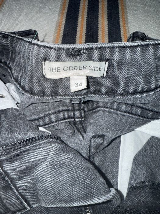 The odder side key grafitowe czarne baggy jeans XS z zieloną metką