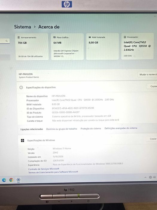 Computador HP Pavilion a6000 Preto Completo
