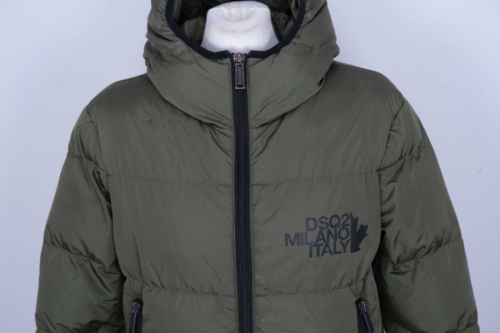 Dsquared2 military green hooded jacket men r M