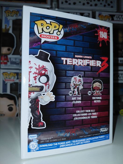 Funko Pop Terrifier 3 Art the Clown Black Light Chase 1948