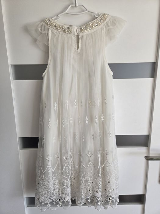 Elegancka sukienka komunia chrzest Merylebone r.8-9lat 128-134cm