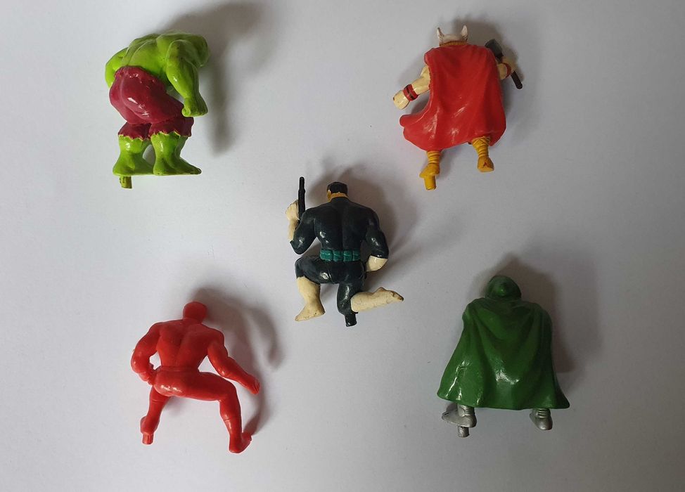 5 Pequenos Super-Heróis e Vilões, muito raros - Anos 80