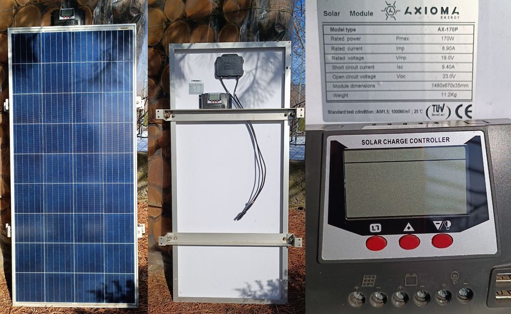 Солнечная панель 170 вт батарея контроллер 30 а крепёж инвертор