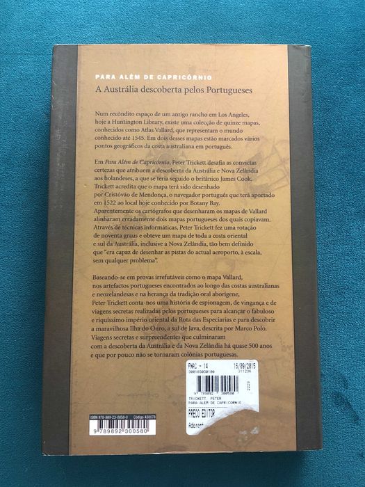 Para além de capricórnio - Peter Trickett - LIVRO