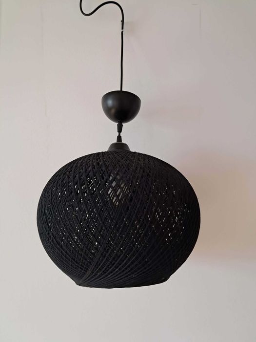 Żyrandol kula czarna