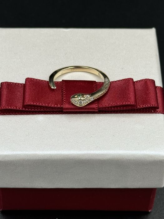 Złoty pierścionek żmijka złoto 585 14K rozmiar 16, 2.14g